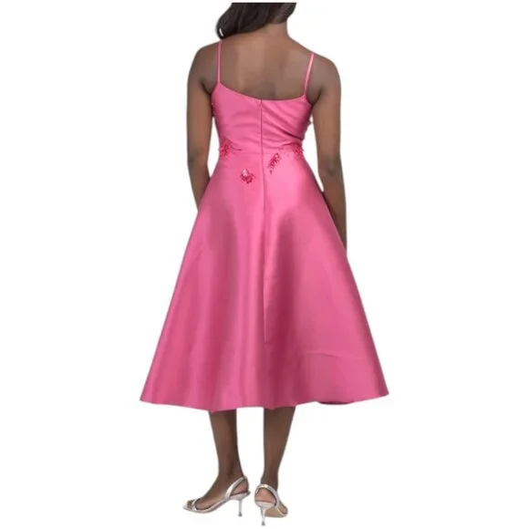 RENE BY RENE RUIZ Sleeveless 3d Floral Tea-length Dress - Picture 2 of 3